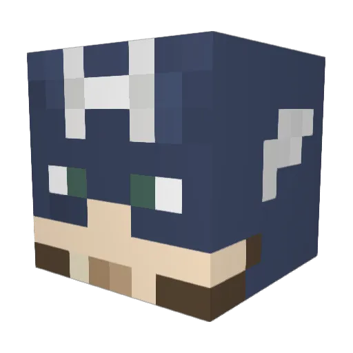 Yrrah21 Minecraft avatar head, 3D render