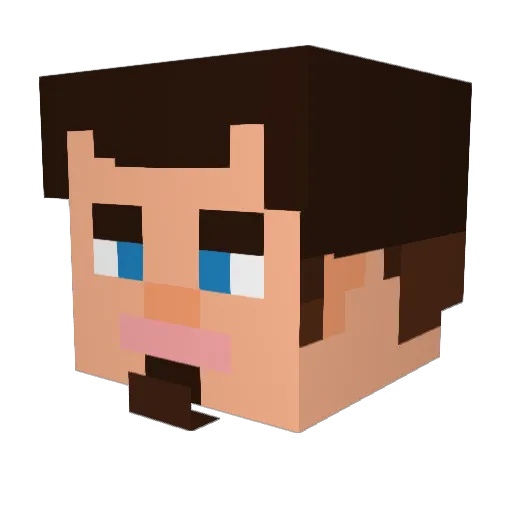 Yrroscia Minecraft avatar head, 3D render