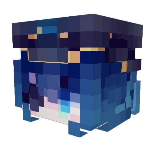 Yrru Minecraft avatar head, 3D render