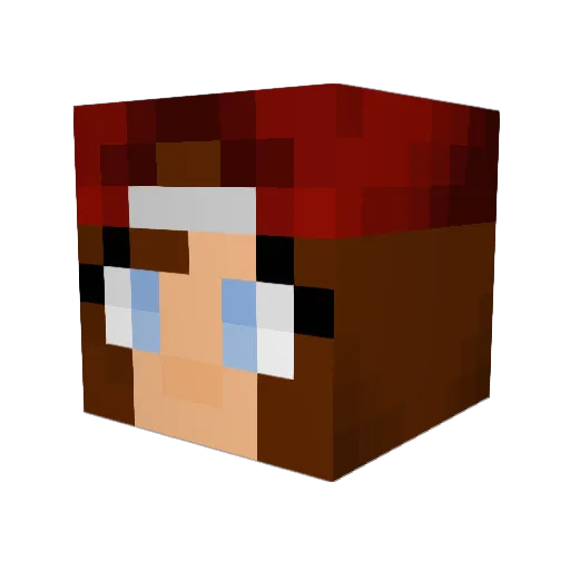 Yrsaaa Minecraft avatar head, 3D render