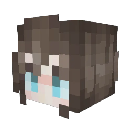 Yrui141 Minecraft avatar head, 3D render