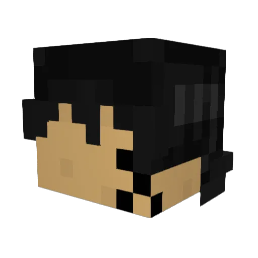 YrushY Minecraft avatar head, 3D render