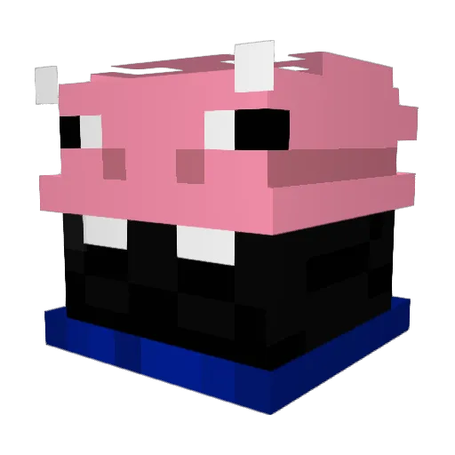 YsLrnT Minecraft avatar head, 3D render