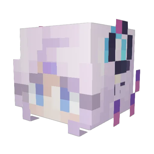 YshaBubbles Minecraft avatar head, 3D render