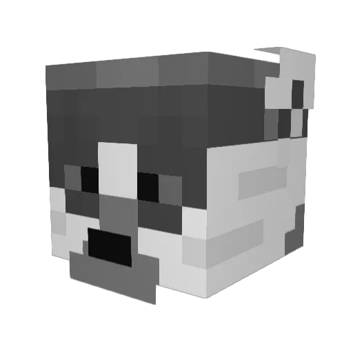 Ysio_ Minecraft avatar head, 3D render