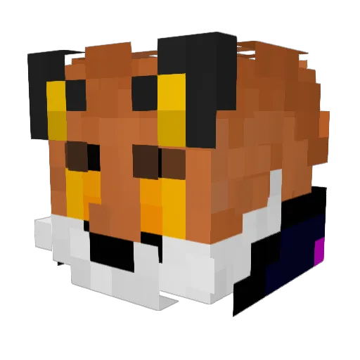 Ysirael Minecraft avatar head, 3D render