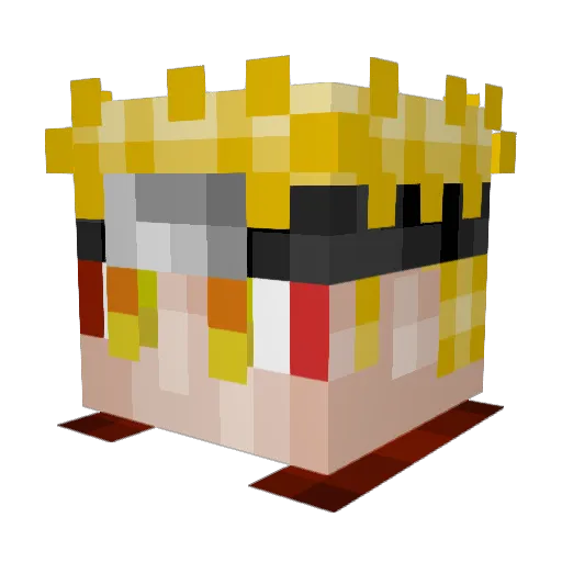 Yskio Minecraft avatar head, 3D render