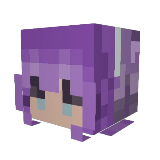 Yssyy Minecraft avatar head, 3D render