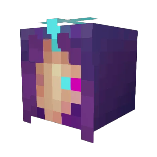 Ysz_u Minecraft avatar head, 3D render