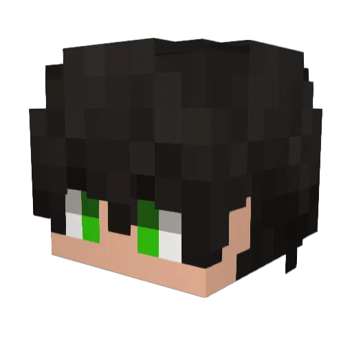 YtAzari Minecraft avatar head, 3D render