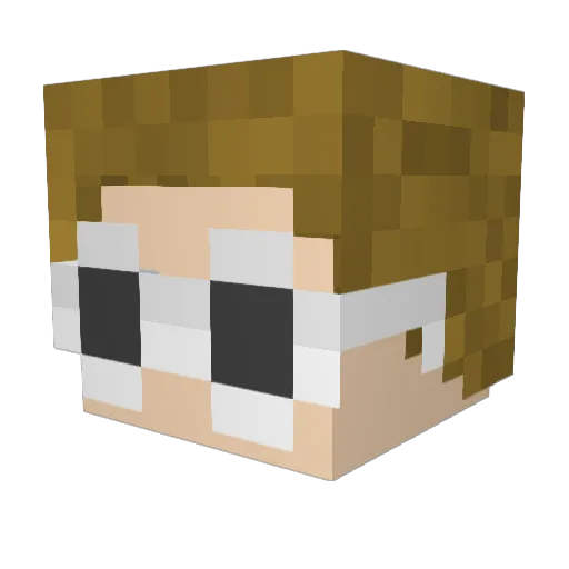 YtPeytonGaming Minecraft avatar head, 3D render