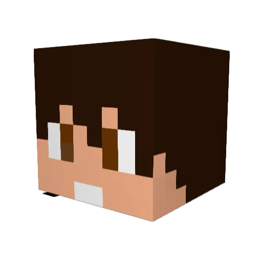 Yterbiumpick Minecraft avatar head, 3D render