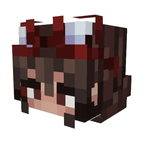 Ytsame Minecraft avatar head, 3D render