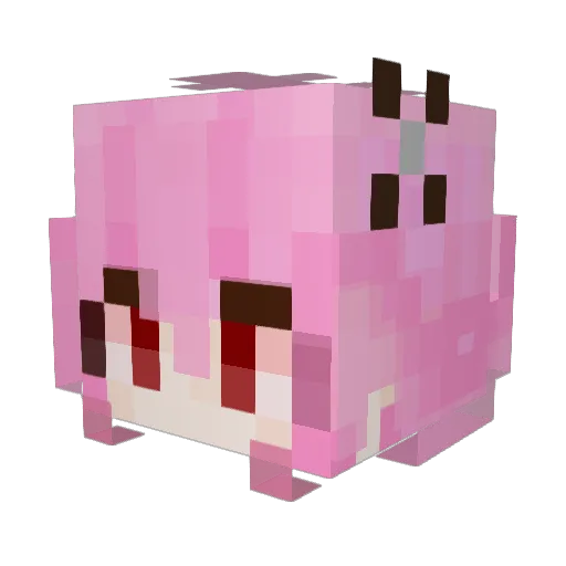 Yttks Minecraft avatar head, 3D render