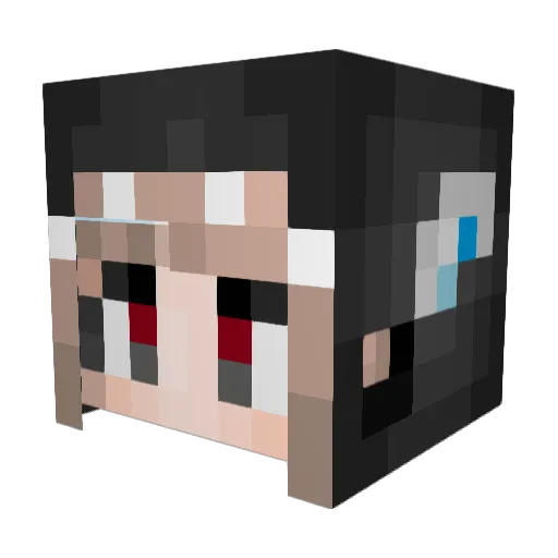 Yu0a0g Minecraft avatar head, 3D render
