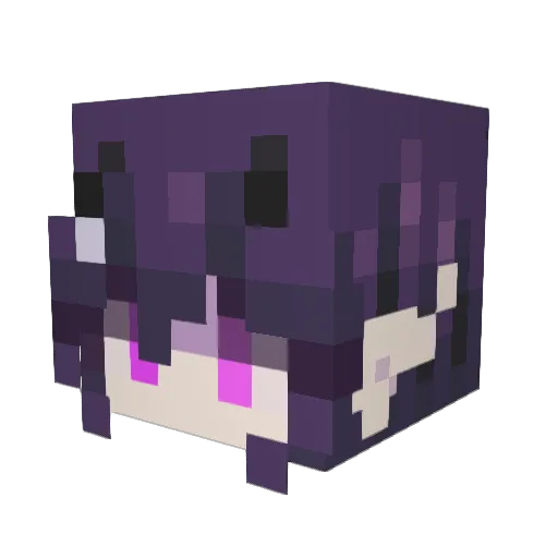YuAmeFae Minecraft avatar head, 3D render