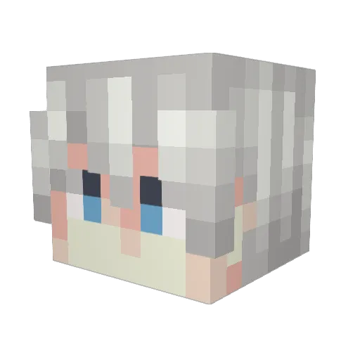 YuAnan23 Minecraft avatar head, 3D render