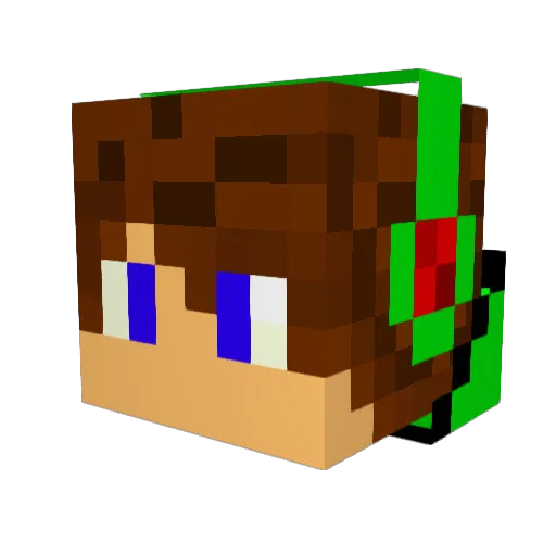 YuDa01 Minecraft avatar head, 3D render
