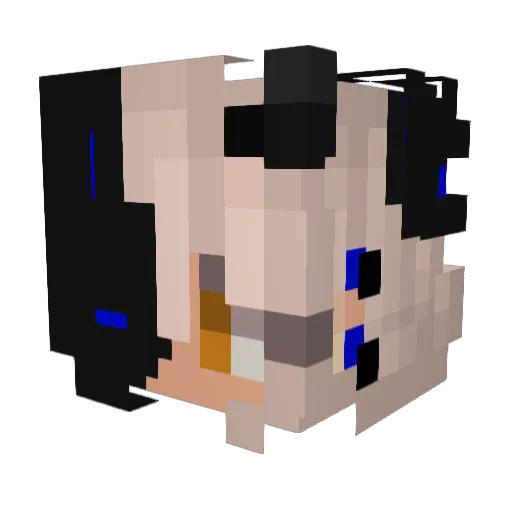 YuFrost Minecraft avatar head, 3D render