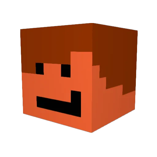 YuGoBosZ Minecraft avatar head, 3D render