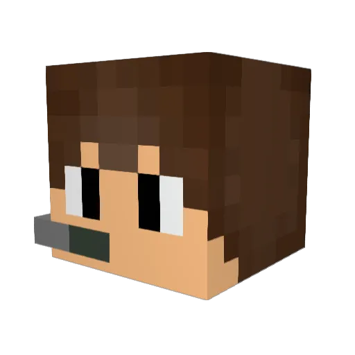 YuGoFTW Minecraft avatar head, 3D render