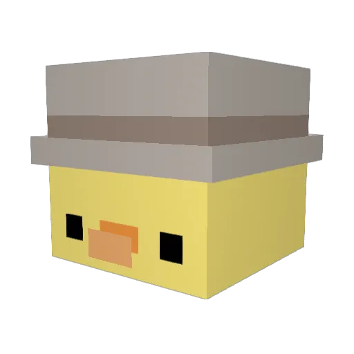 YuHyuck Minecraft avatar head, 3D render