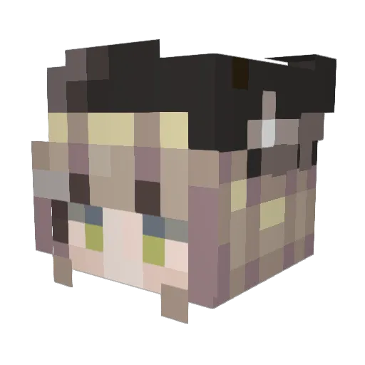 YuHyun_ Minecraft avatar head, 3D render