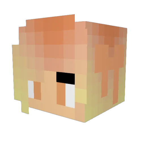 YuLbKA Minecraft avatar head, 3D render