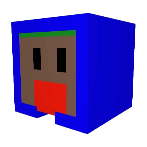 YuLu727 Minecraft avatar head, 3D render