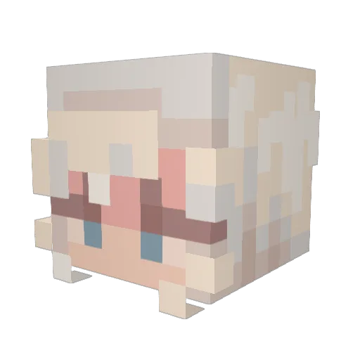 YuM31 Minecraft avatar head, 3D render