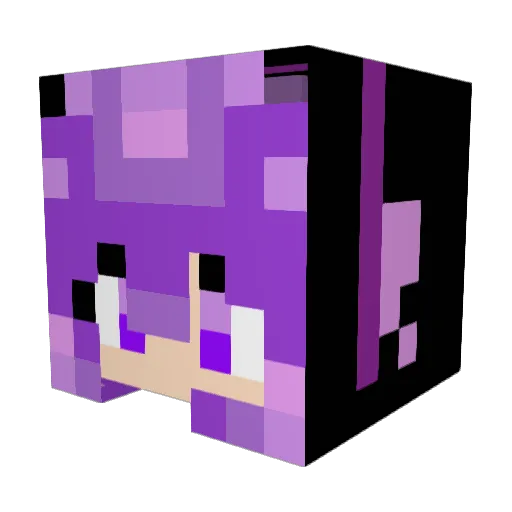 YuMemOriLiLiennE Minecraft avatar head, 3D render