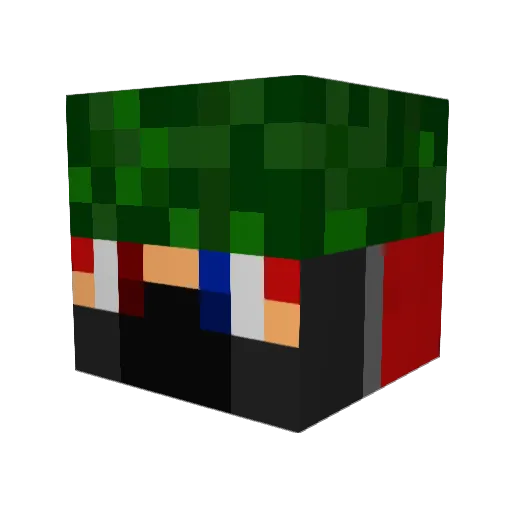 YuRezl Minecraft avatar head, 3D render