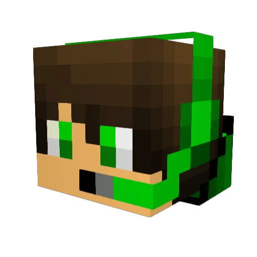 YuSUv Minecraft avatar head, 3D render