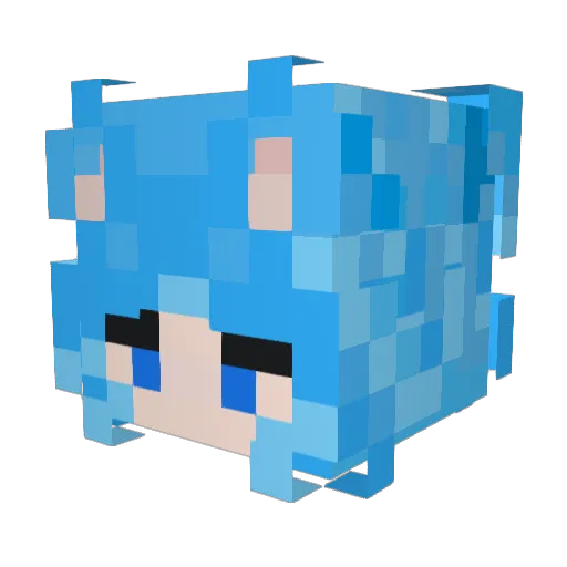 YuSheng326 Minecraft avatar head, 3D render