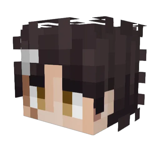 YuShiroXD Minecraft avatar head, 3D render