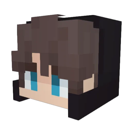 YuVerious Minecraft avatar head, 3D render