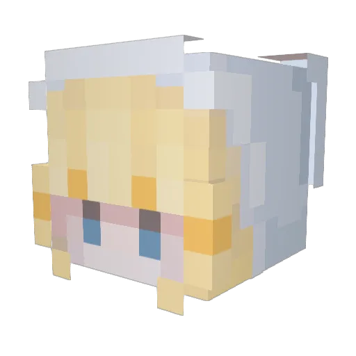 YuXiaHui Minecraft avatar head, 3D render