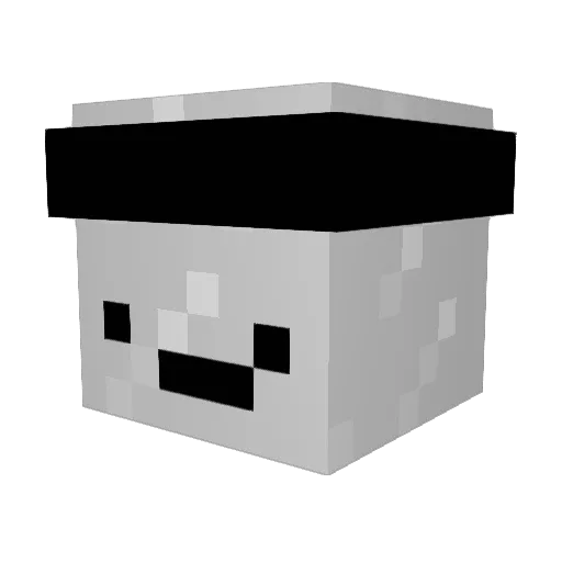 YuZu0721_ Minecraft avatar head, 3D render