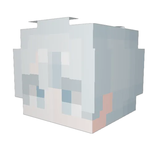 Yu_2409 Minecraft avatar head, 3D render