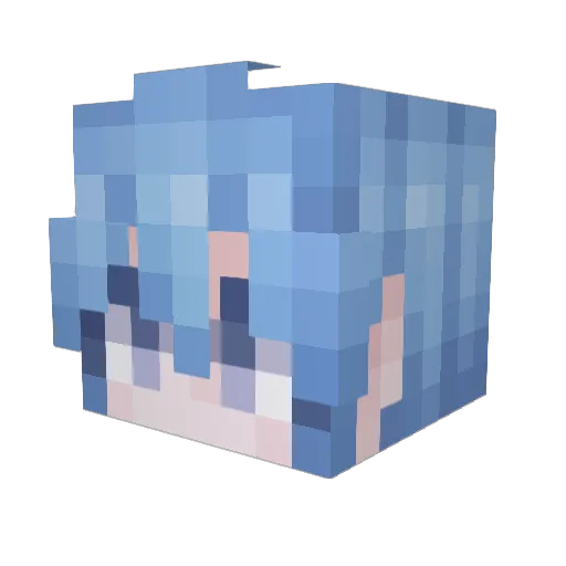Yu_Bai_BKP Minecraft avatar head, 3D render