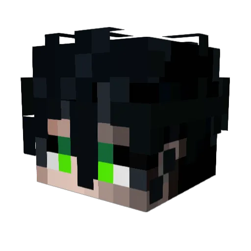 Yu_J2n Minecraft avatar head, 3D render