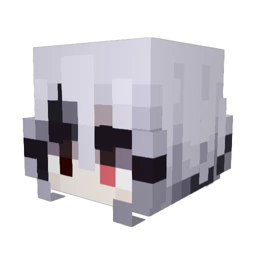 Yu_Ji_Min Minecraft avatar head, 3D render