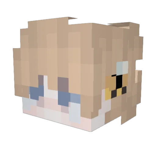 Yu_Ling233 Minecraft avatar head, 3D render