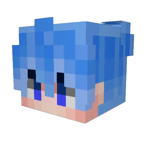 Yu_Miii Minecraft avatar head, 3D render