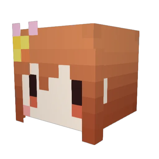 Yu_Mizoguchi Minecraft avatar head, 3D render