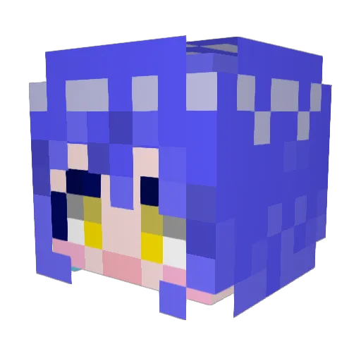 Yu_Myorin Minecraft avatar head, 3D render