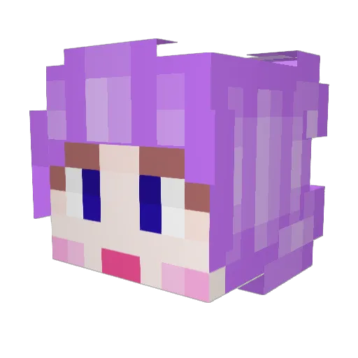 Yu_hara Minecraft avatar head, 3D render