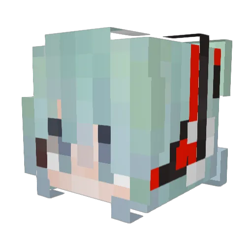 YuanJun233 Minecraft avatar head, 3D render