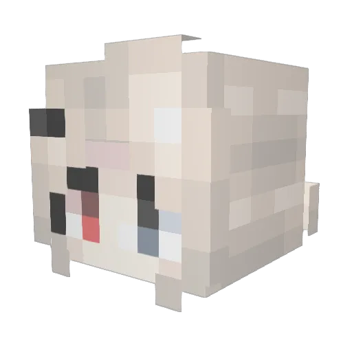 YuanLi_1 Minecraft avatar head, 3D render