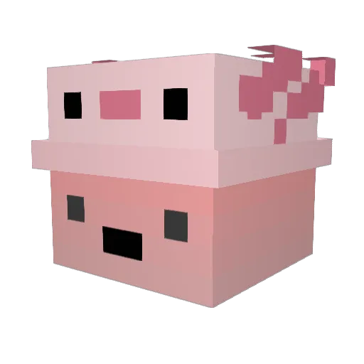YuanShen_bin Minecraft avatar head, 3D render